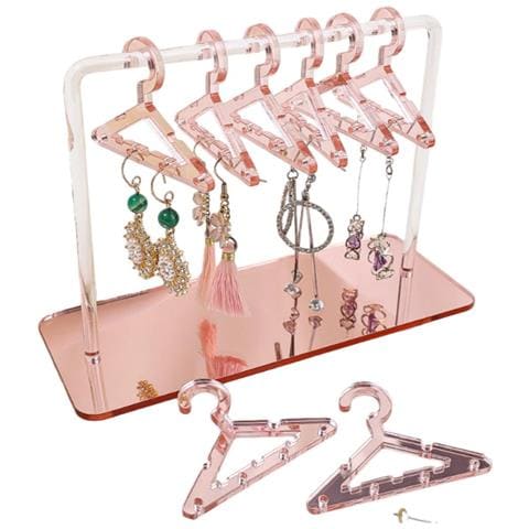 Porta Orecchini Appeso Personalizzato - Elegante Organizzatore Di Gioielli In Pmma Pinkgold - Foto 1