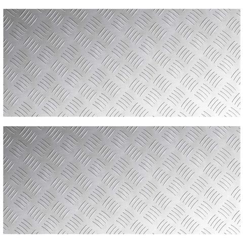 Dischi Quadrati 2 pcs Argento 90 x 40 cm Alluminio - Foto 1