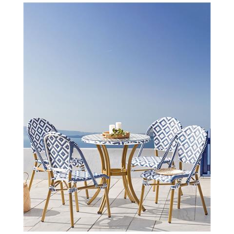Set Di 4 Sedie Da Giardino Rifreddo Blu - Foto 1