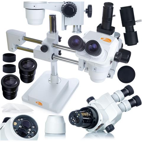 Mikroscopio Stereoscopico Trinoculare Andromeda Pro Msap-t-sdms1 - Alta Qualità Ottica, Zoom 6.7x-45x | Ideale Per Elettronica E Gioielleria - Foto 1