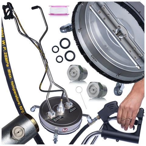 Spazzola Professionale T-racer 20 Steelspin - 3200 Psi, 51 Cm, 4 Ugelli Rotanti | Compatibile Con Idropulitrici 3/8"" | Acciaio Inossidabile - Foto 1