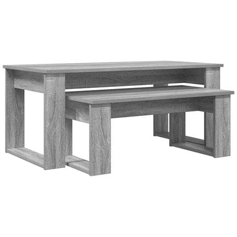 Set di Tavolini da Caffè 2 pcs Grigio Sonoma Legno multistrato - Foto 1