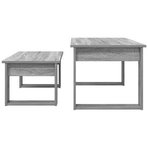Set di Tavolini da Caffè 2 pcs Grigio Sonoma Legno multistrato - Foto 9