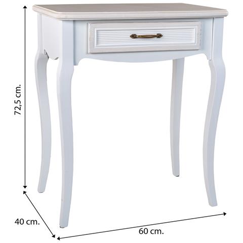 Mobile Da Ingresso In Legno Bianco 60x40x72,5h - Foto 8