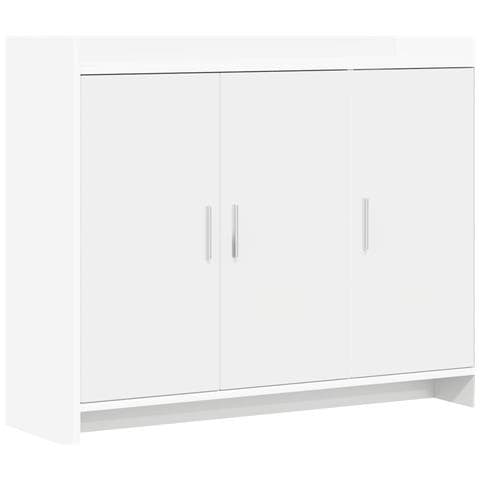 Credenza Bianco 98,5 x 33 x 80 cm Legno ingegnerizzato - Foto 1