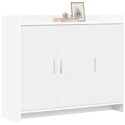 Credenza Bianco 98,5 x 33 x 80 cm Legno ingegnerizzato - Foto 2