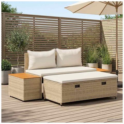 Set di divani da esterno 4 -Seater 4 pcs 55 x 30 x 39 cm - Foto 2