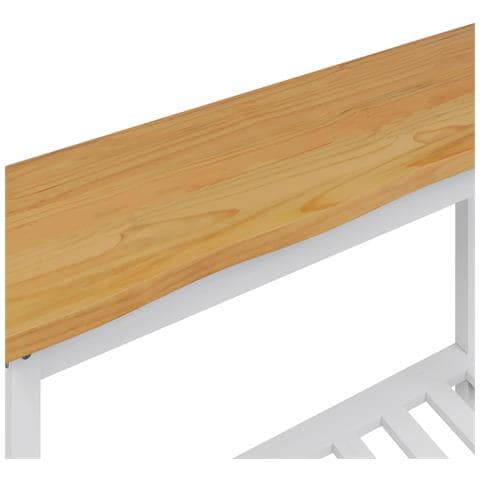 Tavolo consolle con lo scaffale EKAI Bianco 112 x 35 x 76 cm - Foto 9