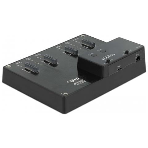 Docking Station M. 2 per 4 x M. 2 NVMe PCIe SSD con funzione di clonazione - Foto 1