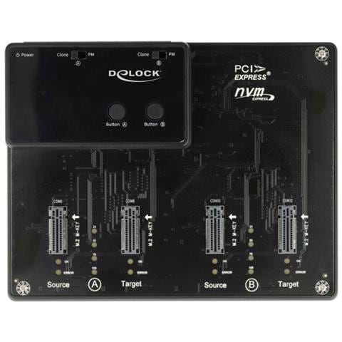 Docking Station M. 2 per 4 x M. 2 NVMe PCIe SSD con funzione di clonazione - Foto 8