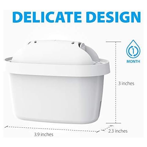 Tv Sd Nsf Certified Acqua Sostituzione Filtro Brita Maxtra Plus Cartridge Per Tutti Vecchio Brita Caraffe E Di Scorrimento Dellacqua Del Serbatoio Riduce Il Cloro E Calcare (non Compatibile Con New Brocche) (12)  - Foto 2
