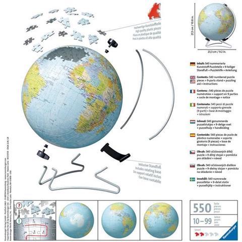 Puzzle 3D 540 pezzi: Globe monocolore unico - Foto 2