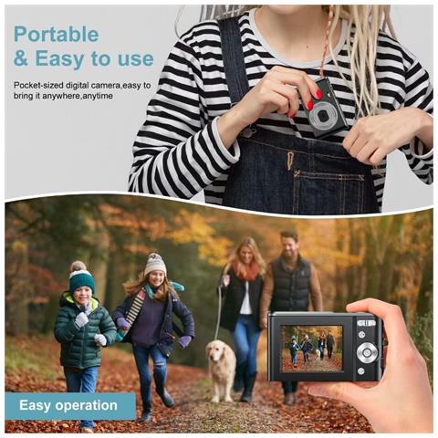 Fotocamera Digitale 1080p 48 Megapixel Zoom 16x Black - Foto 28