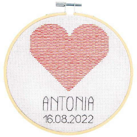 Kit Ricamo Nascita Cuore - Foto 2