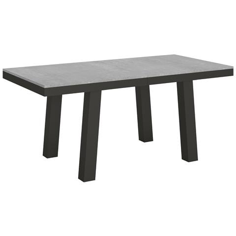 Tavolo Allungabile 90x180/284 Cm Bridge Evolution Telaio Antracite - Cemento - Foto 6