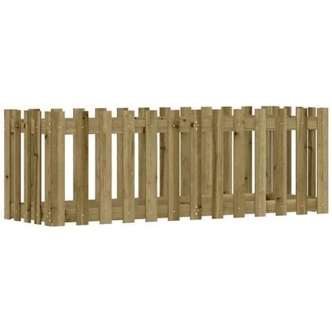Fioriera Da Giardino Recinzione 150x50x50cm In Pino Impregnato - Foto 2