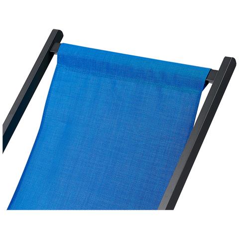 Sedia A Sdraio Alluminio Blu E Nero Locri Ii - Foto 2
