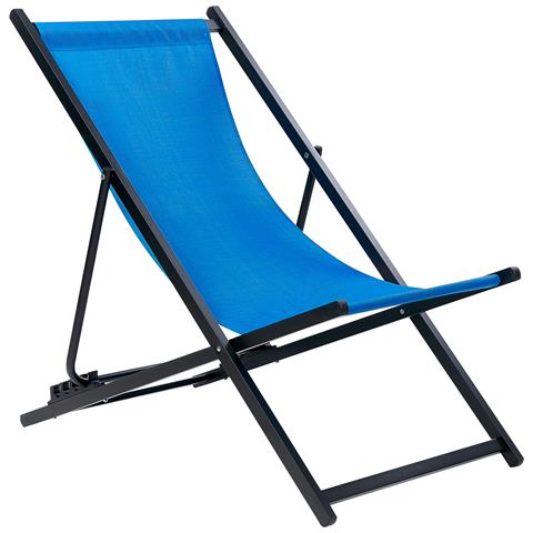 Sedia A Sdraio Alluminio Blu E Nero Locri Ii - Foto 7
