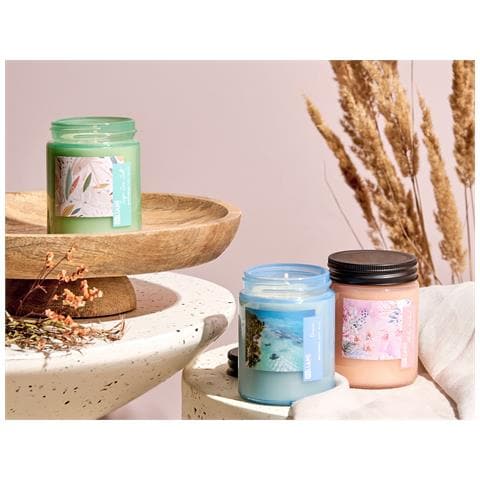 Set Di 3 Candele Profumate Cera Di Soia Sale Marino /oceano /aloha Orchidea Fruity Bloom - Foto 1