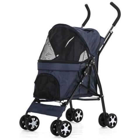 Trade Shop - Passeggino Cani Viaggi Carrozzina Pieghevole Parapioggia Auto Portatile 4 Ruote - Foto 1