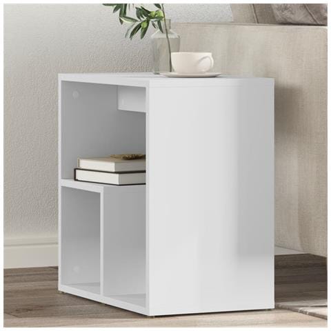 Tavolini Bianchi 2 Pz 50x30x50 Cm In Legno Multistrato - Foto 1