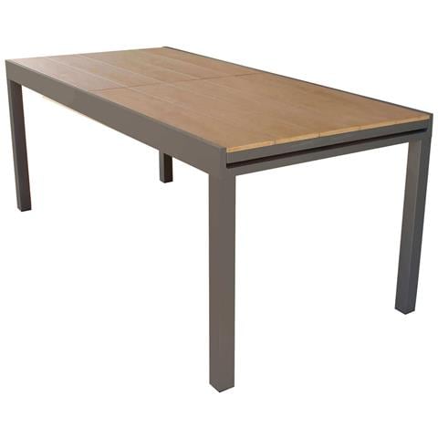 Tavolo Estensibile Da Esterno 160/240 Cm Con Struttura In Alluminio E Piano In Polywood Effetto Legno Antares - Foto 1