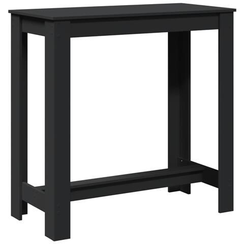 Tavolo Da Bar Nero 102x50x103,5 Cm In Legno Multistrato - Foto 2