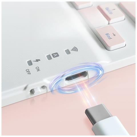 Tastiera Touchpad Wireless Per Tablet White L - Foto 6