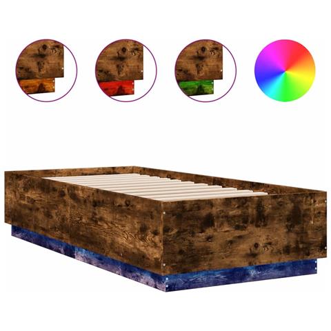 Giroletto Con Luci Led Rovere Fumo 100x200 Cm Legno Multistrato - Foto 2