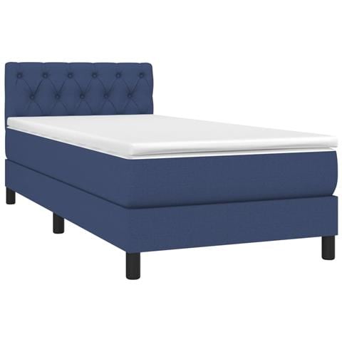 Letto A Molle Con Materasso E Led Blu 80x200 Cm In Tessuto - Foto 3