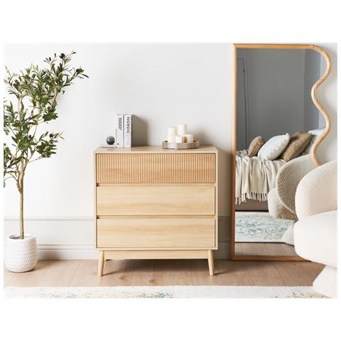 Cassettiera A 3 Cassetti Wales Marrone Chiaro - Foto 1