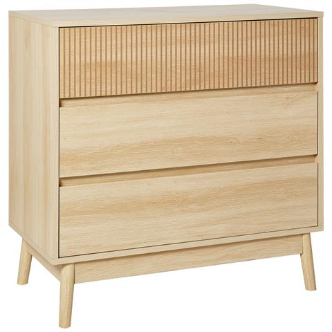 Cassettiera A 3 Cassetti Wales Marrone Chiaro - Foto 2