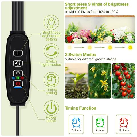 Pannello Luminoso A Led Per Piante - Adattatore Spina Ue - Foto 7