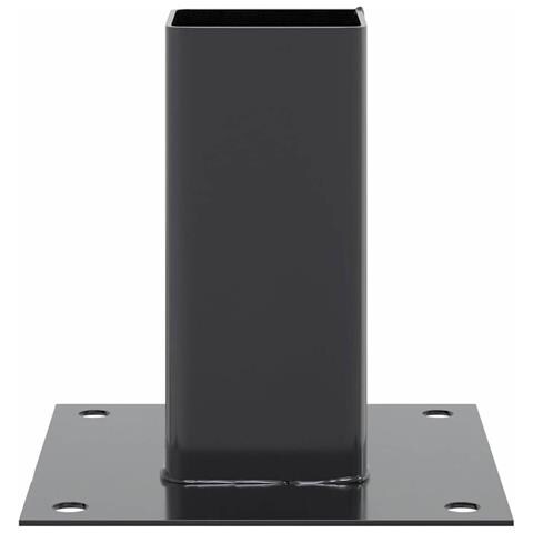 Basi per Pali Quadrati 12 pz 71x71mm Acciaio Verniciato Polvere - Foto 9