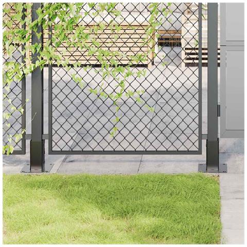 Basi per Pali Quadrati 12 pz 71x71mm Acciaio Verniciato Polvere - Foto 1