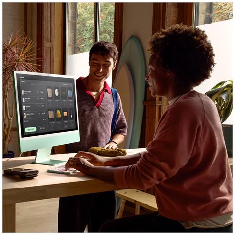 iMac M M4 59,7 cm (23.5") 4480 x 2520 Pixel PC All-in-one 16 GB 1 TB SSD macOS Sequoia Wi-Fi 6E (802.11ax) Argento - Foto 2