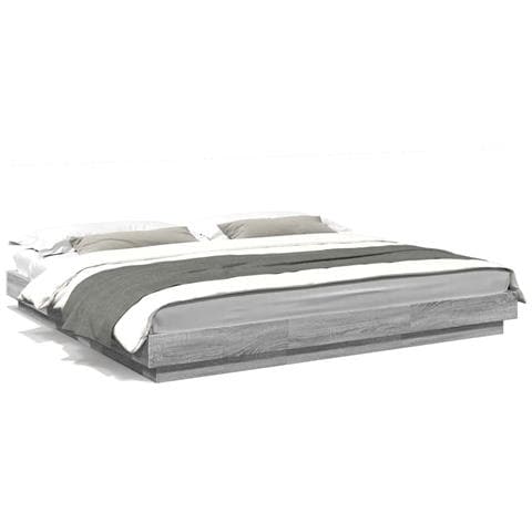 Giroletto Luci Led Grigio Sonoma 200x200 Cm Legno Multistrato - Foto 2