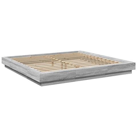 Giroletto Luci Led Grigio Sonoma 200x200 Cm Legno Multistrato - Foto 3