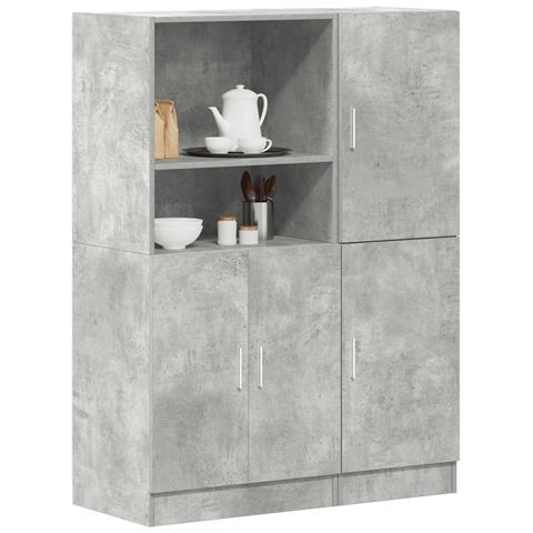 Set Di Mobili Da Cucina 2 Pz Grigio Cemento In Truciolato - Foto 1