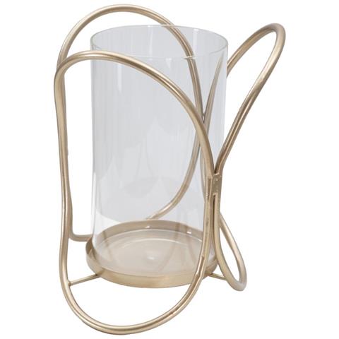 Portacandela Mf349 - Marrone - Metallo - 16x16x21,5 Cm - Foto 2