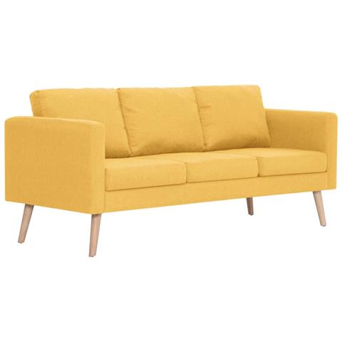 Lusso Casadino -  Set Divani 2 Pz In Tessuto Giallo - Foto 2