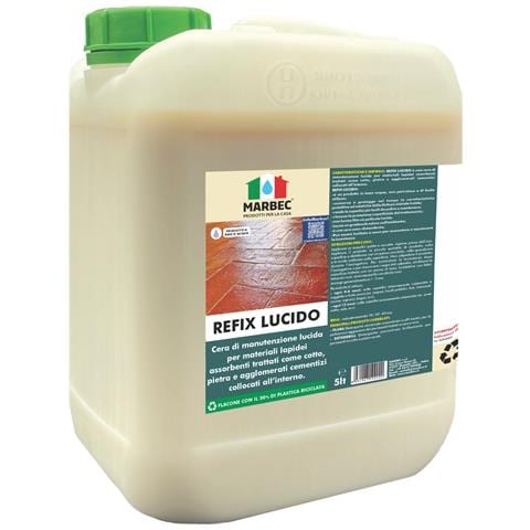 Marbec Refix Lucido 5lt Cera Lucida Di Manutenzione Per Pavimenti In Cotto E Pietra - Foto 1
