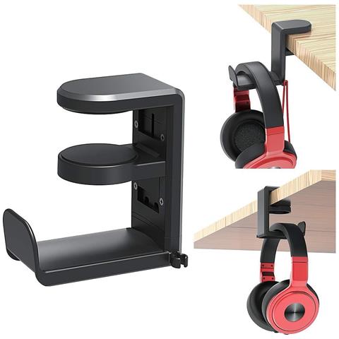Supporto Per Cuffie Con Morsetto Da Scrivania, Supporto Per Cuffie Rotante A 360° Black - Foto 2