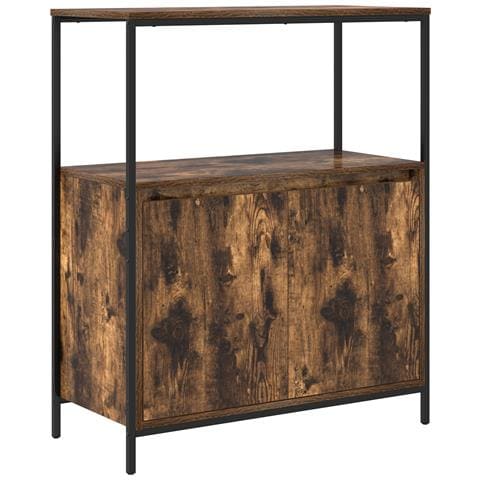 Set di mobili da bagno 5 pezzi in legno ingegnerizzato rovere affumicato - Foto 9