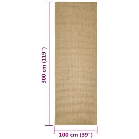 Tappeto in Sisal per Tiragraffi 100x300 cm - Foto 6