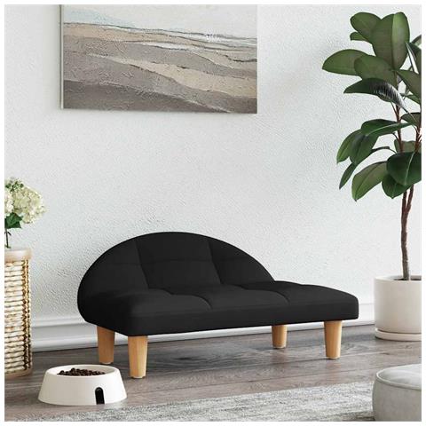 Lettino per Cani Nero 70x52x30 cm in Tessuto - Foto 2