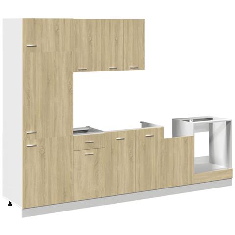 Set di Mobili Porta TV 7 pz “Lyon” Rovere Sonoma in Truciolato - Foto 1