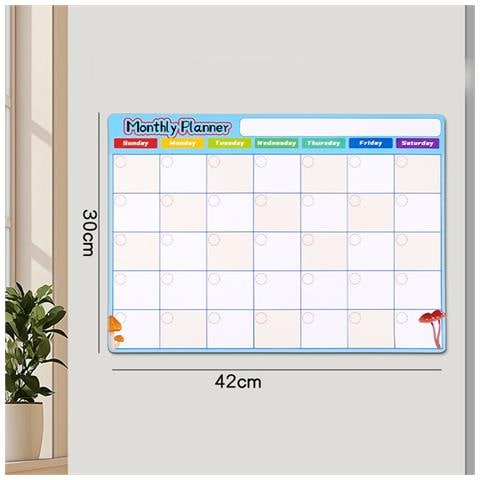 Lavagna Magnetica Da Frigorifero - Planner Mensile Riutilizzabile Per Organizzazione - Foto 4