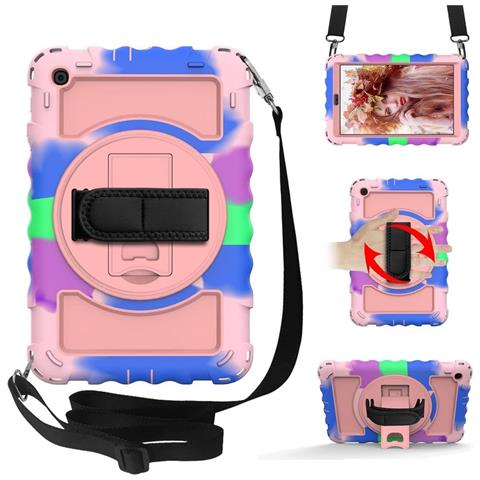 Custodia Per Samsung Galaxy Tab A 8.0"" Cavalletto E Tracolla Colorata - Foto 4