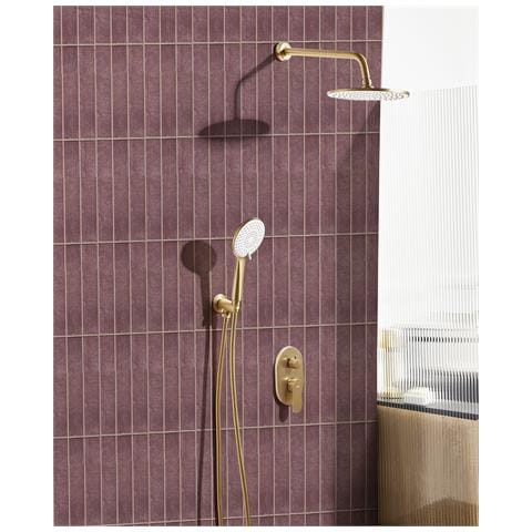 Set Doccia Da Incasso Con Soffione A Pioggia Tinguiririca Oro - Foto 1